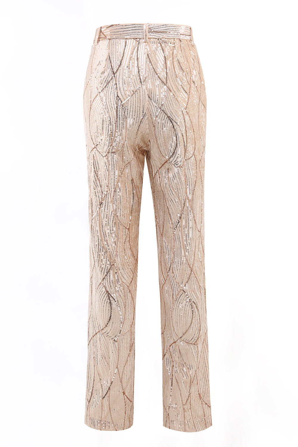 Champagne Peak revers enkelt knap pailletter kvinders dragter