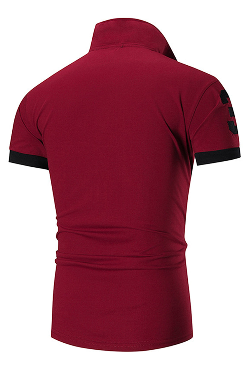 Sort Slim Fit bomuldspoloshirt til mænd