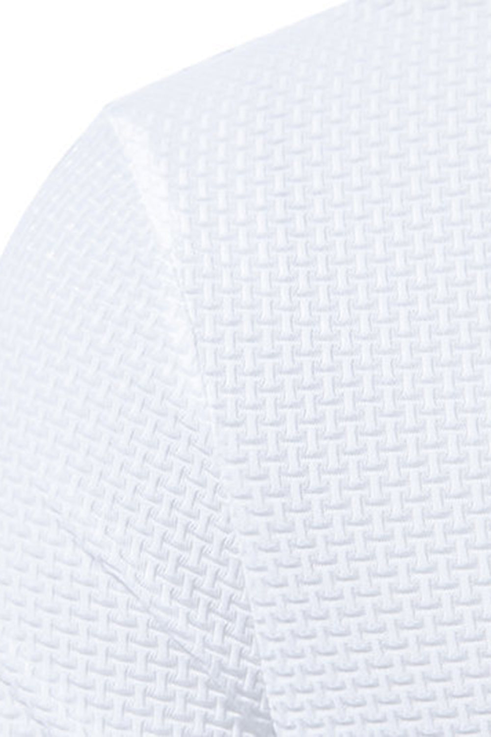 Hvid korte ærmer vaffel mænds afslappet poloshirt