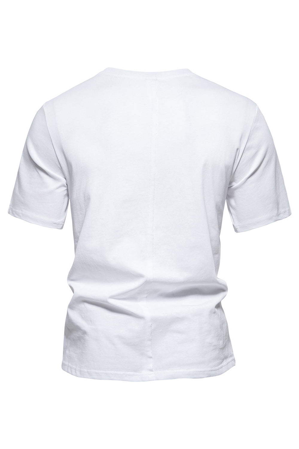 Sort korte ærmer Crewneck bomuld Mænds skjorte