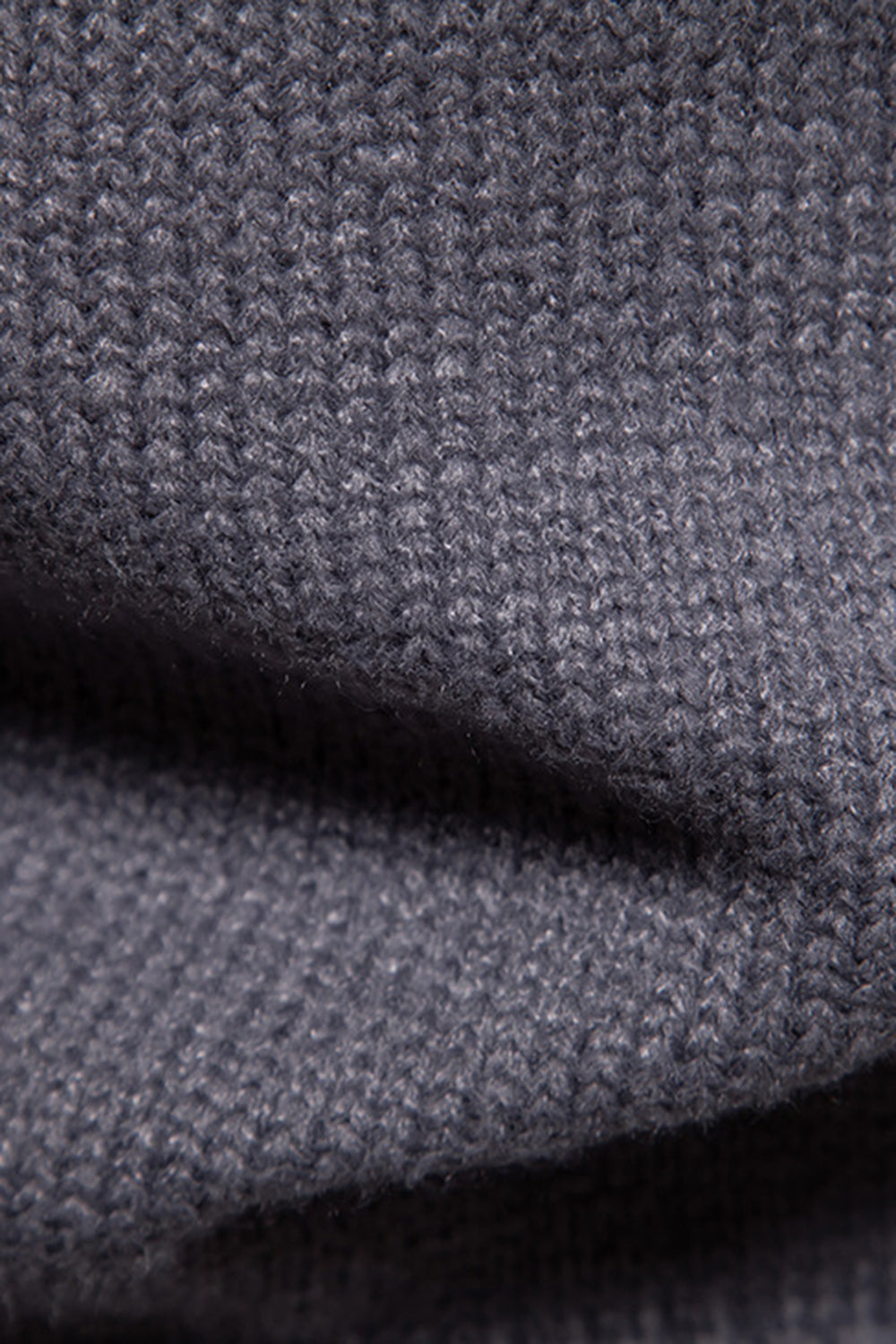 Grå mænds rund hals Slim Fit Pullover Sweater