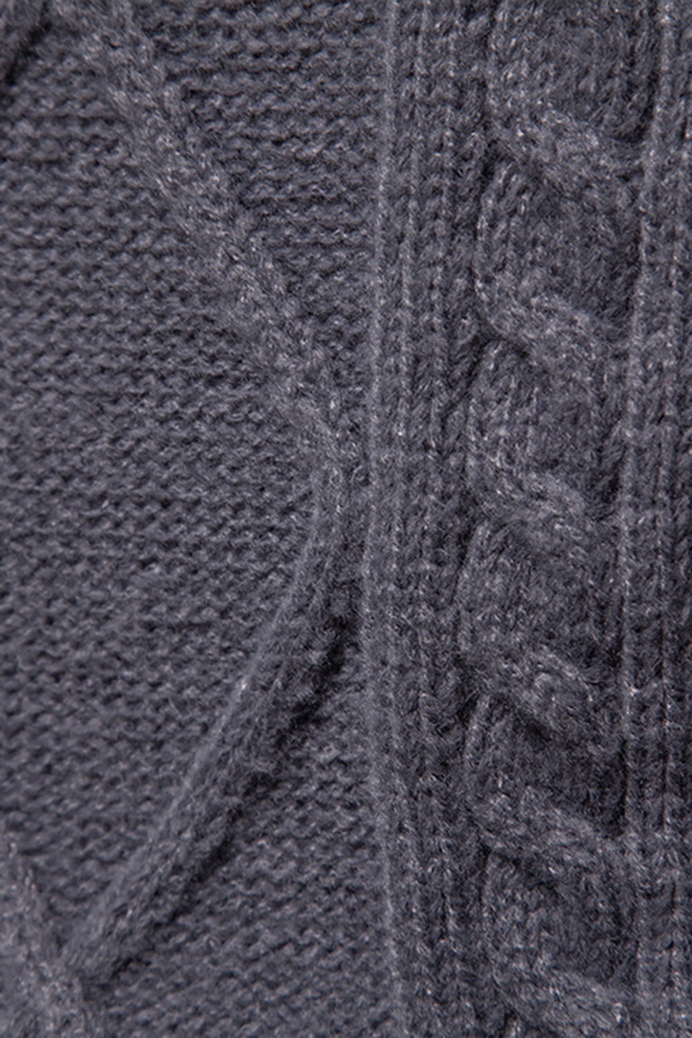 Grå mænds rund hals Slim Fit Pullover Sweater