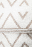 Hvid mænds rund hals stribet print pullover sweater