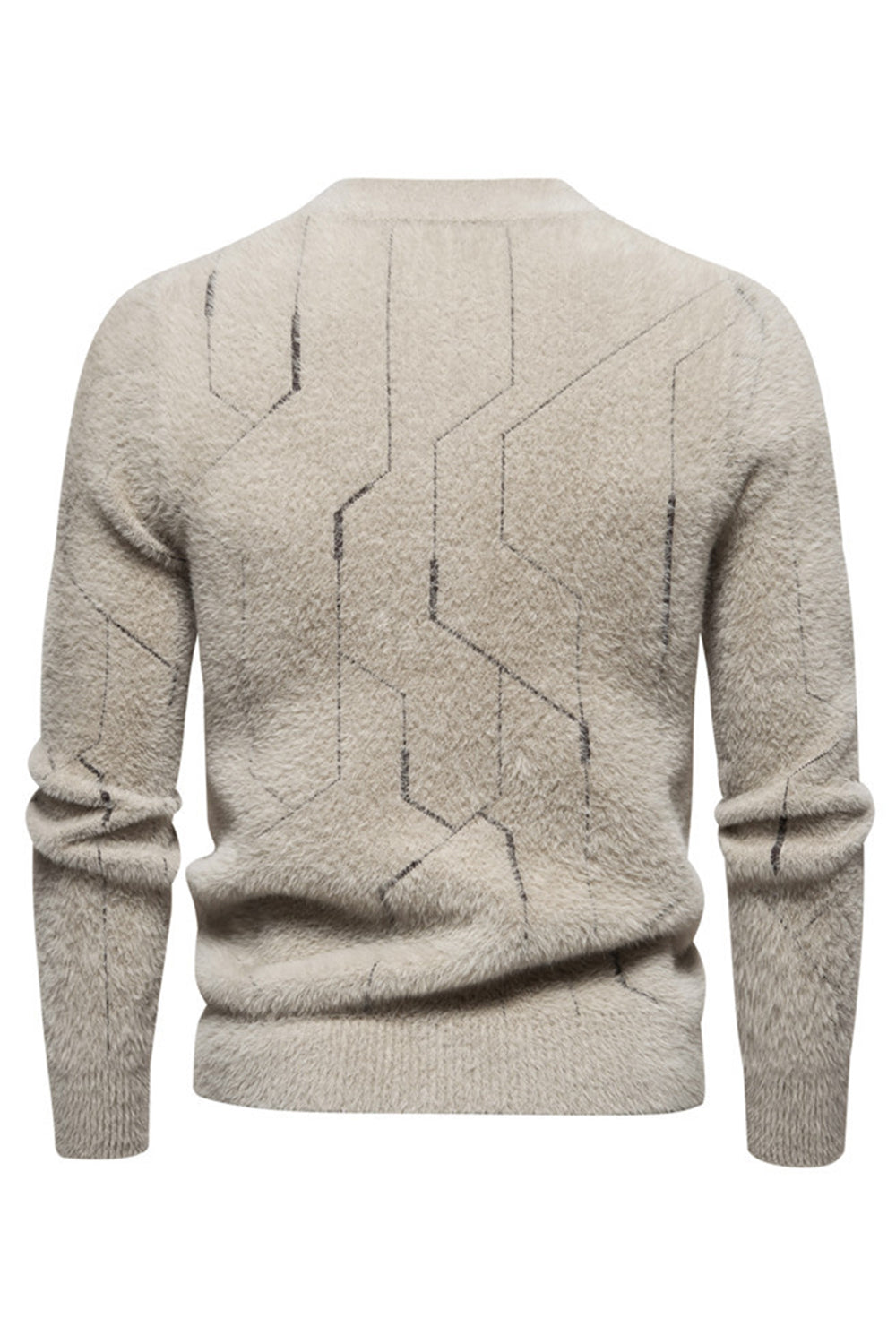 Khaki Mænds Slim Fit Pullover strikket sweater