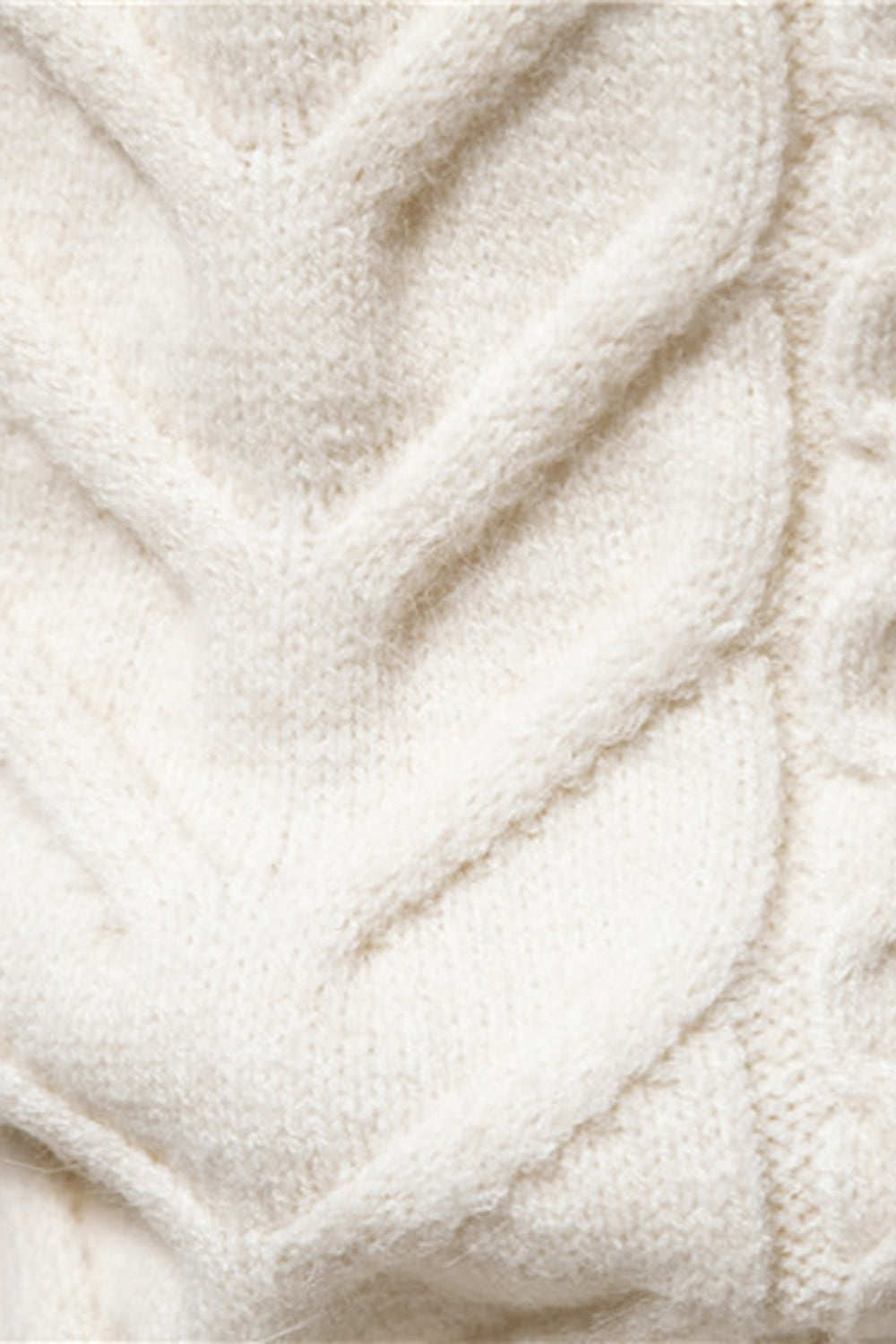 Hvid Jacquard rund hals mænds strik sweater