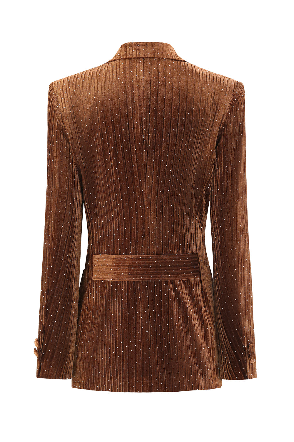 Coffee Dots Velvet Peak revers dobbeltradet blazer