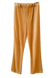 Camel Velvet 2 stykker Notched Revers Kvinders dragter