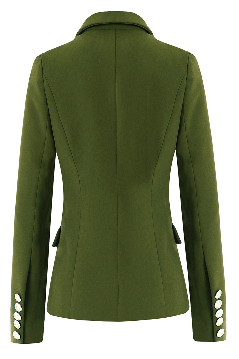 Army Green Peak revers Midi Blazer til kvinder