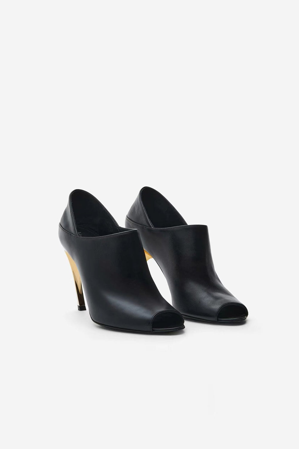 Sort Åben Tå Stilethæle