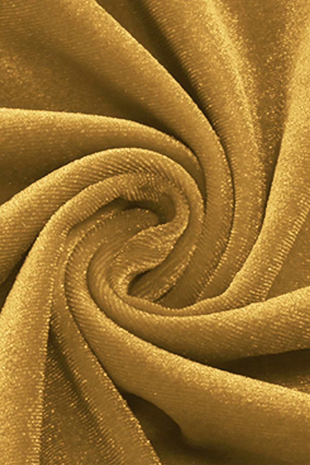 Gul V-hals plisseret lange ærmer 1950'erne kjole