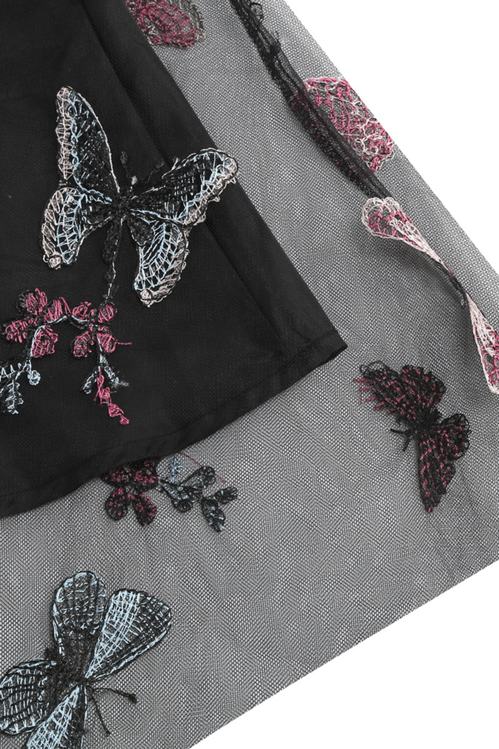 Abrikos høj talje Print Chiffon blomstret løs Midi A Line nederdel