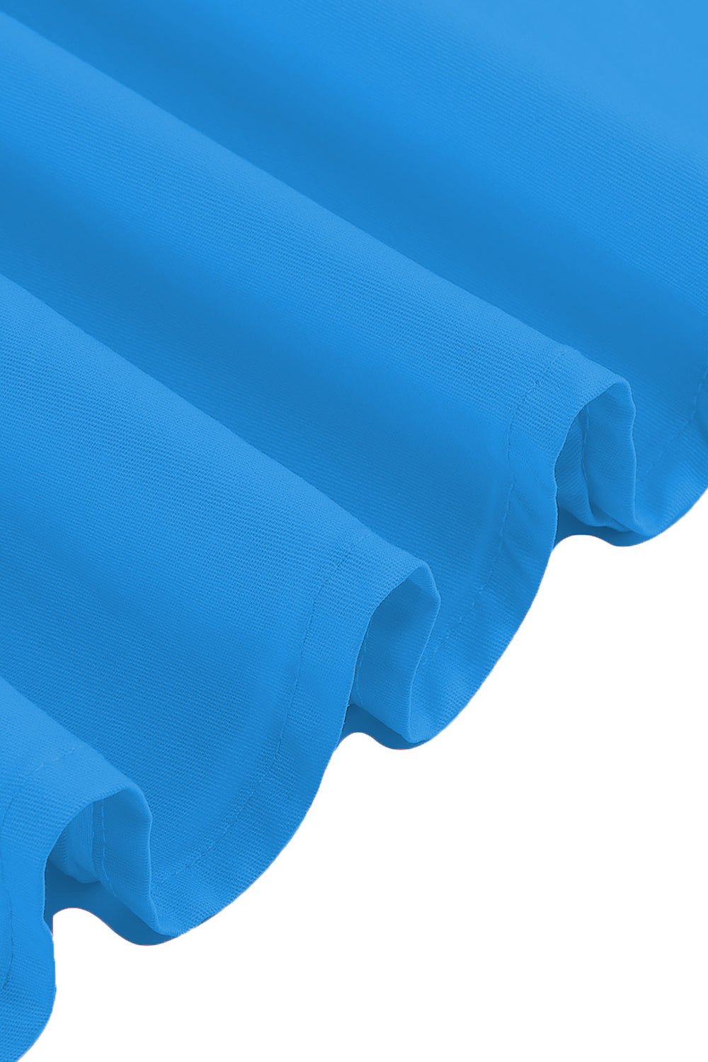 Blå Firkantet Hals A-linje Midi 1950'er Kjole