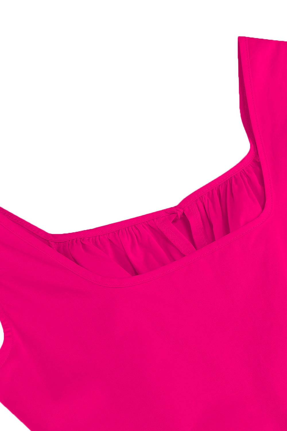 Blå Firkantet Hals A-linje Midi 1950'er Kjole