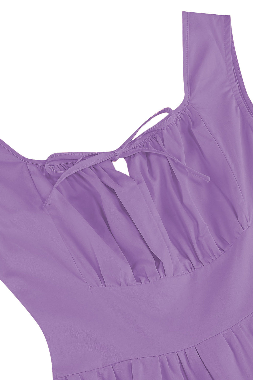 Blå Firkantet Hals A-linje Midi 1950'er Kjole