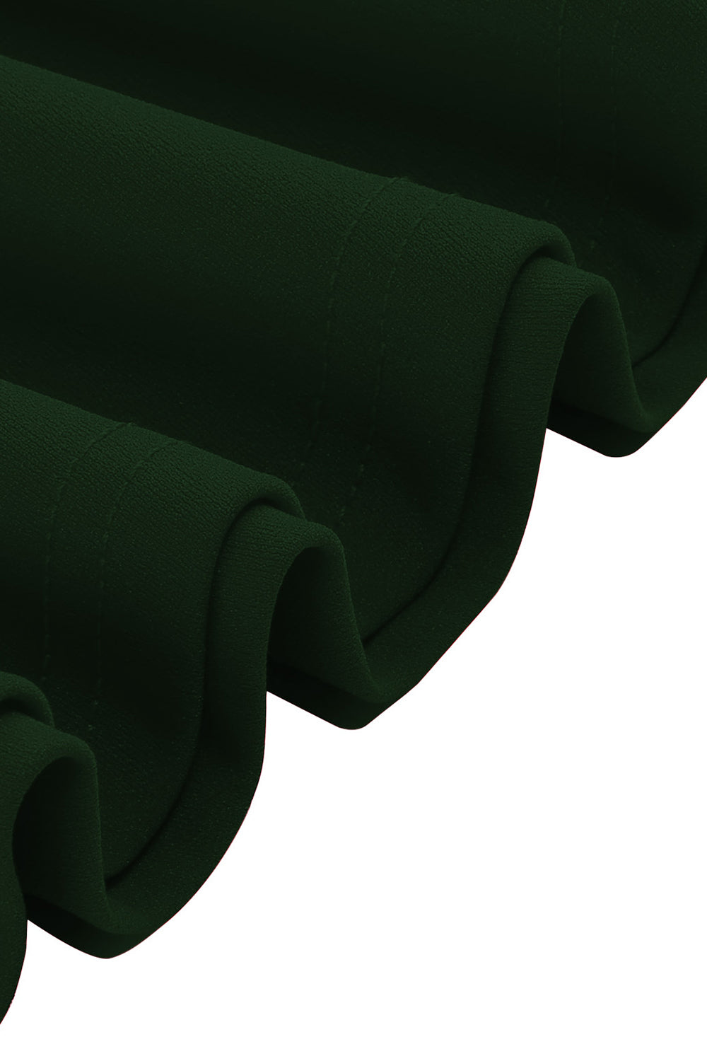 Sort V-hals korte ærmer A-linje Midi 1950'erne kjole med bælte