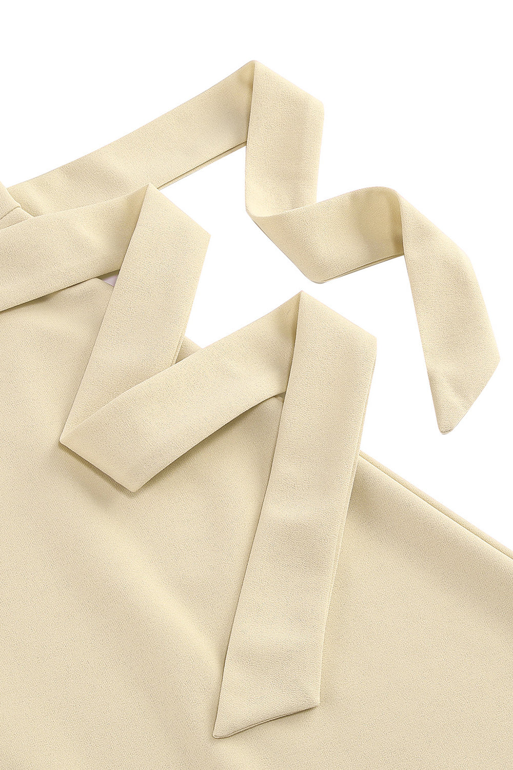 Abrikos A-linje V-hals halvlange ærmer Midi 1950'erne kjole