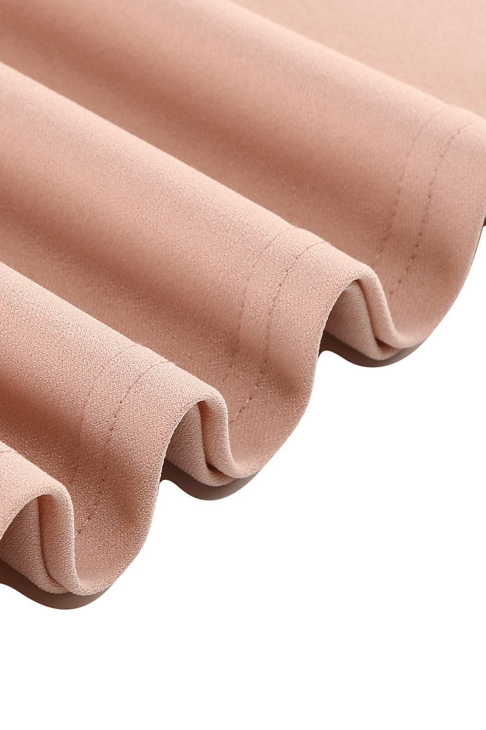 Abrikos A-linje V-hals halvlange ærmer Midi 1950'erne kjole