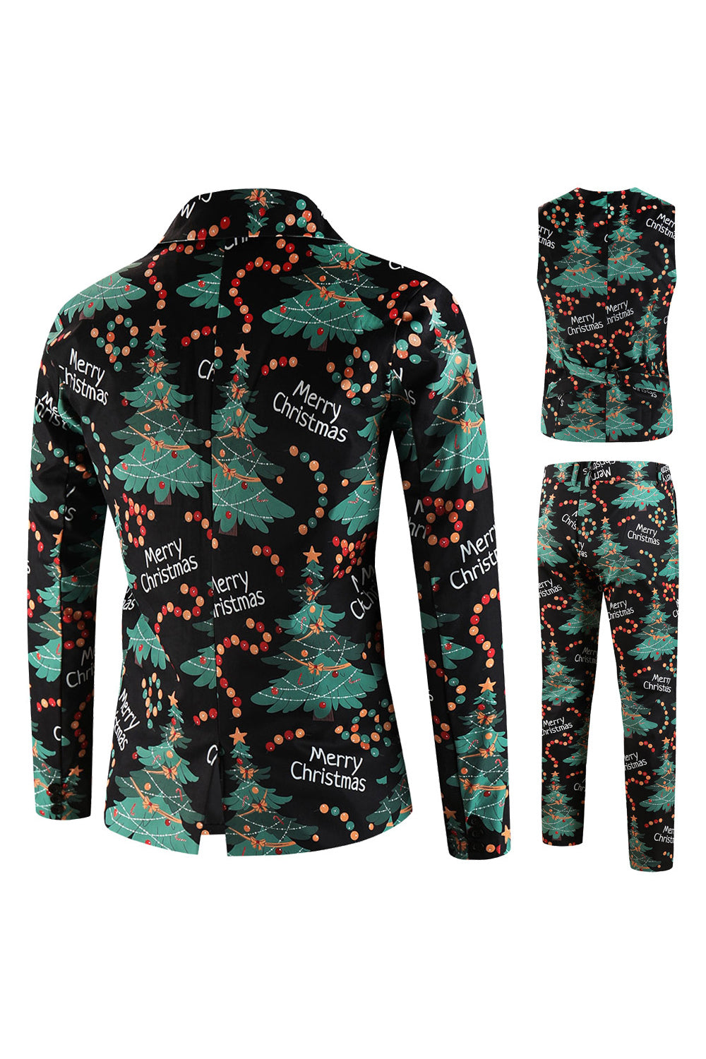 Mørkegrøn 3-delt herredragt til julefrokost