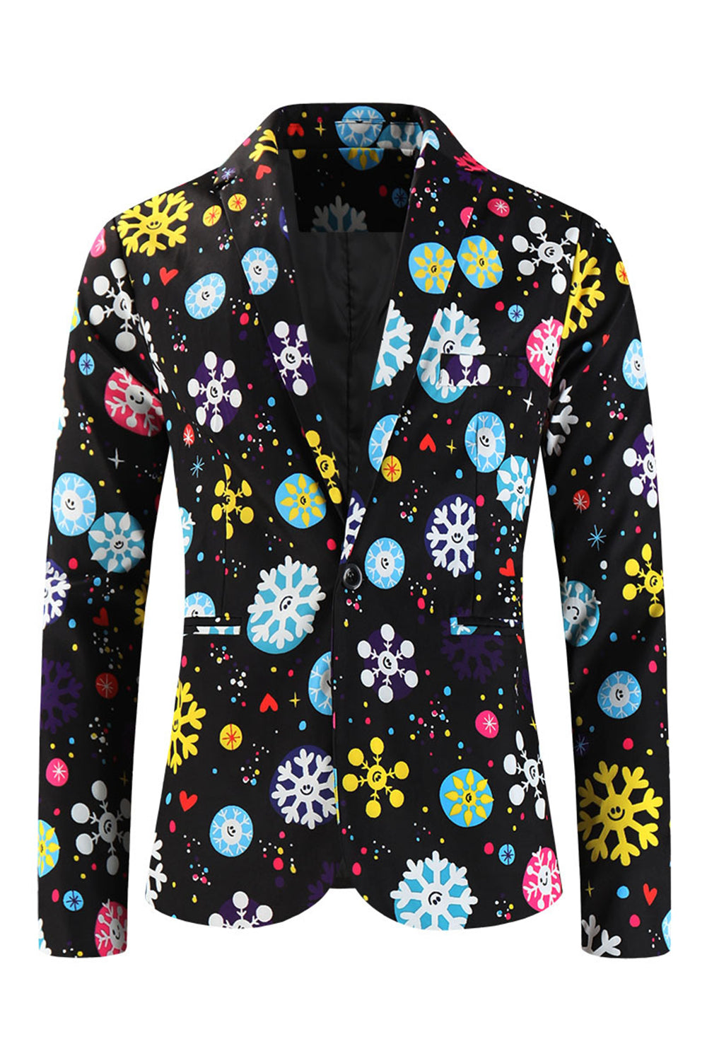 Sort snefnug 3-delt juledragt til mænd