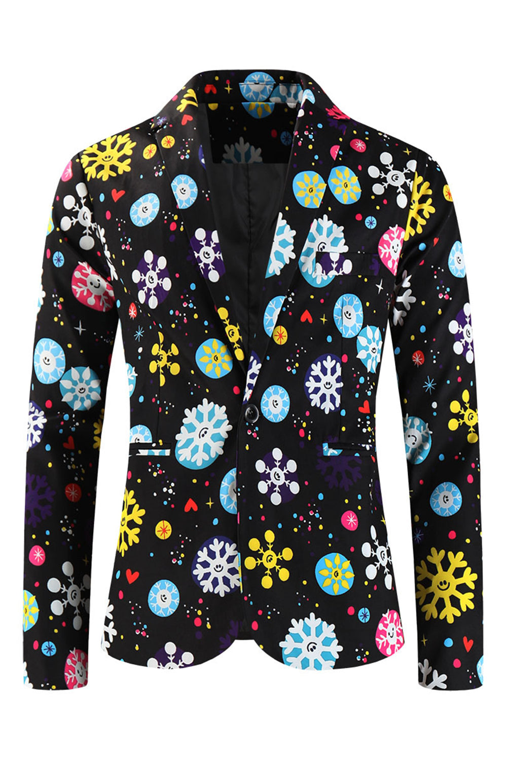 Sort snefnug 3-delt juledragt til mænd