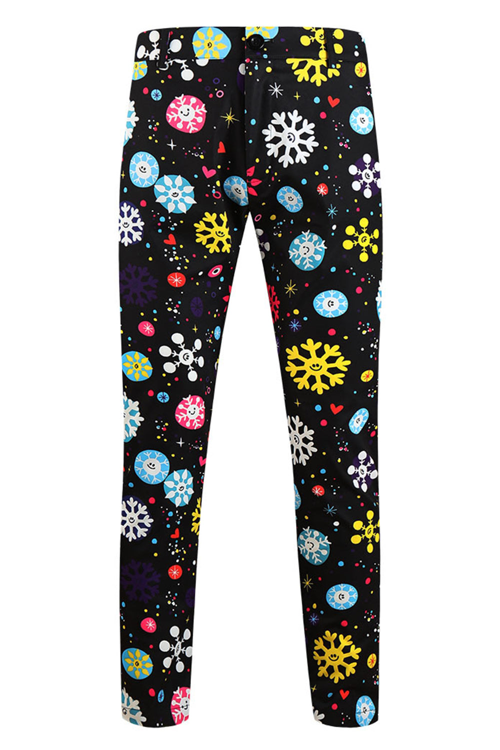 Sort snefnug 3-delt juledragt til mænd