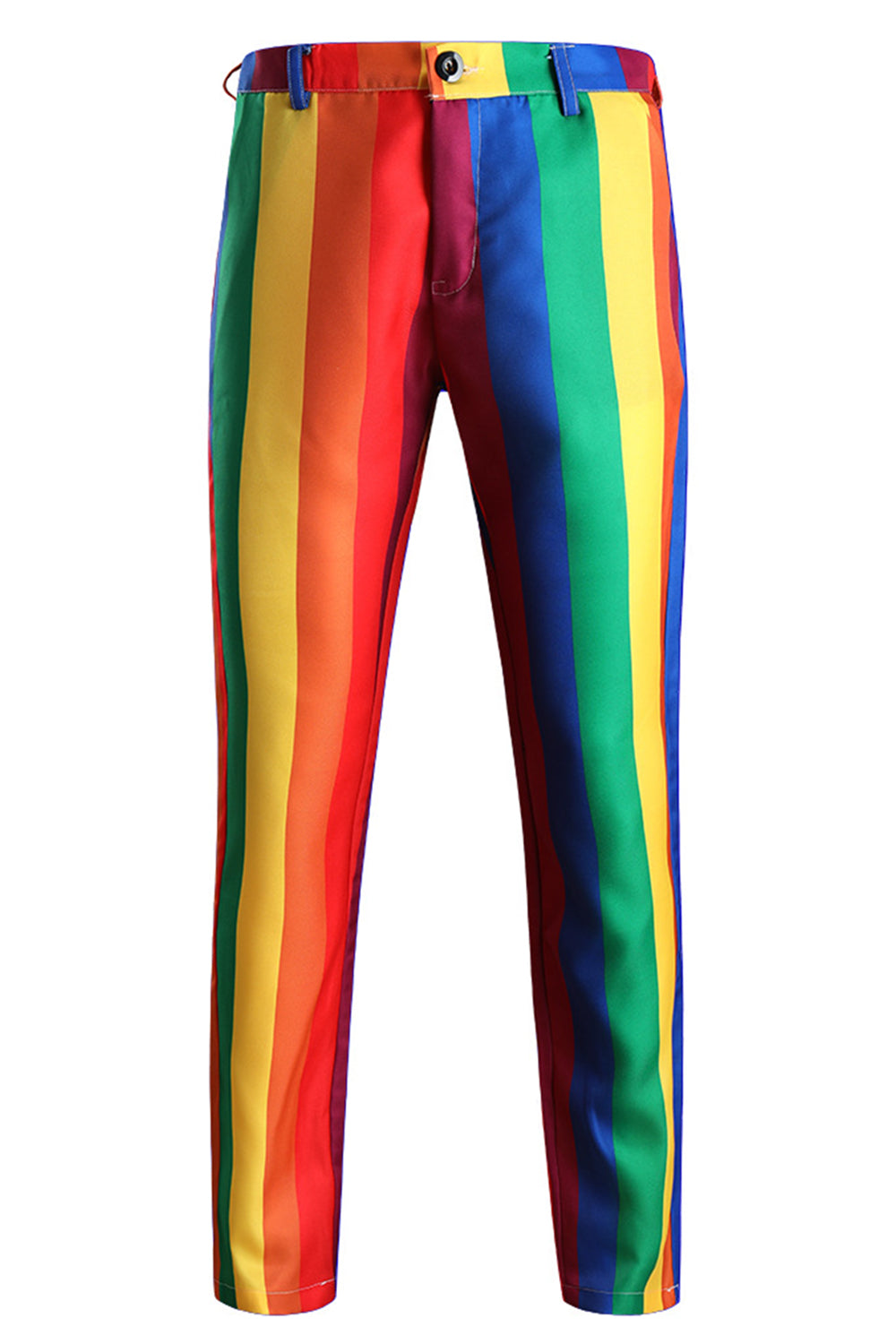 Gul Rainbow Stripes Notched revers Mænds festdragter