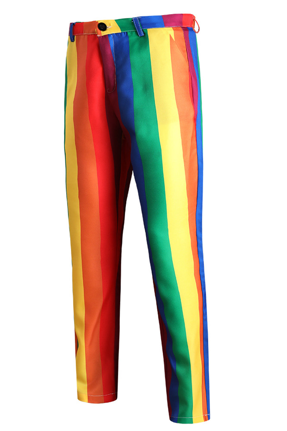 Gul Rainbow Stripes Notched revers Mænds festdragter
