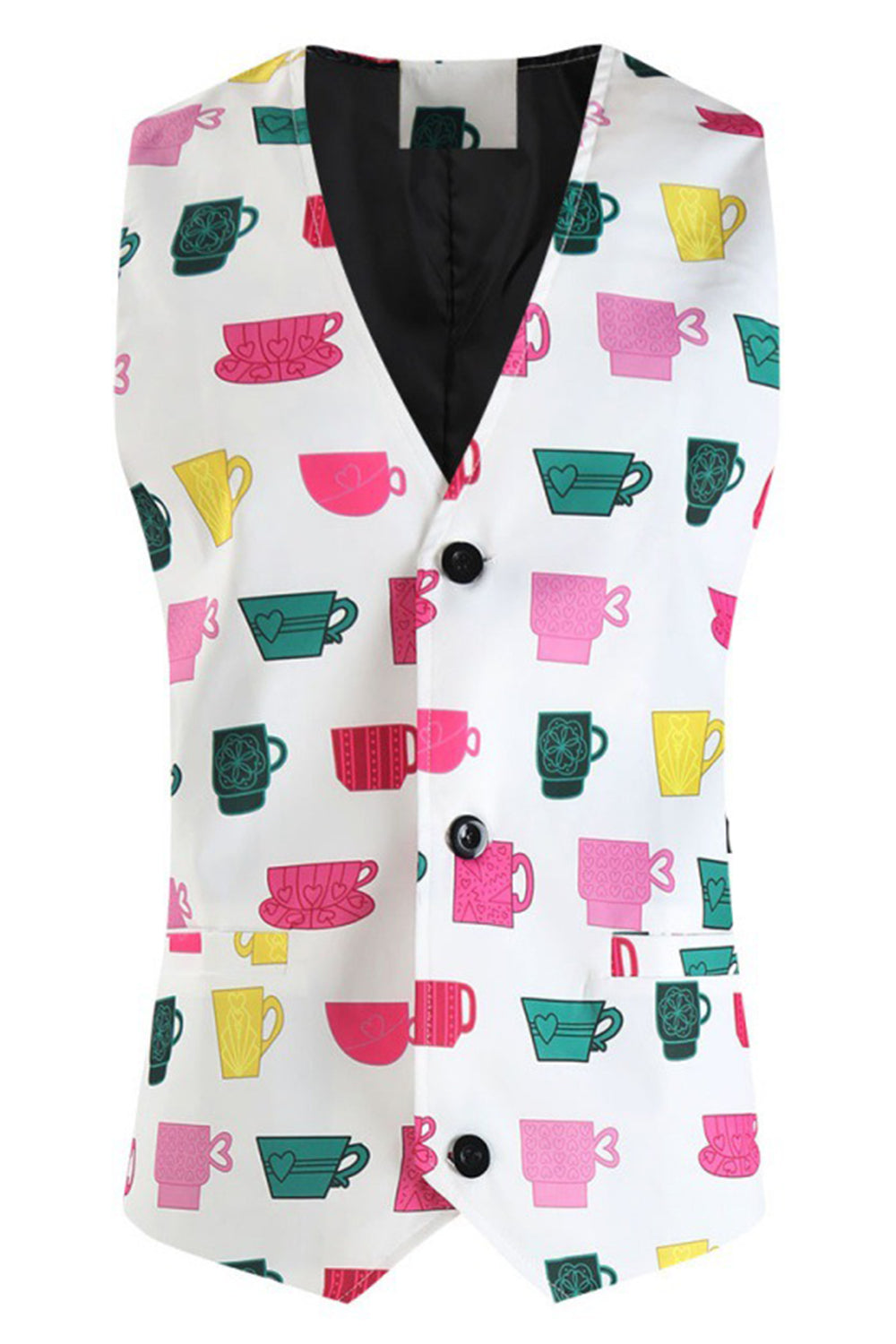 Hvid Farverig Krus Juleprint Festdragter til mænd