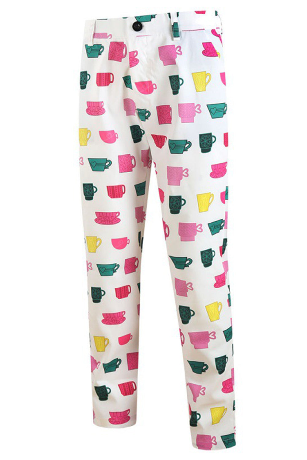 Hvid Farverig Krus Juleprint Festdragter til mænd