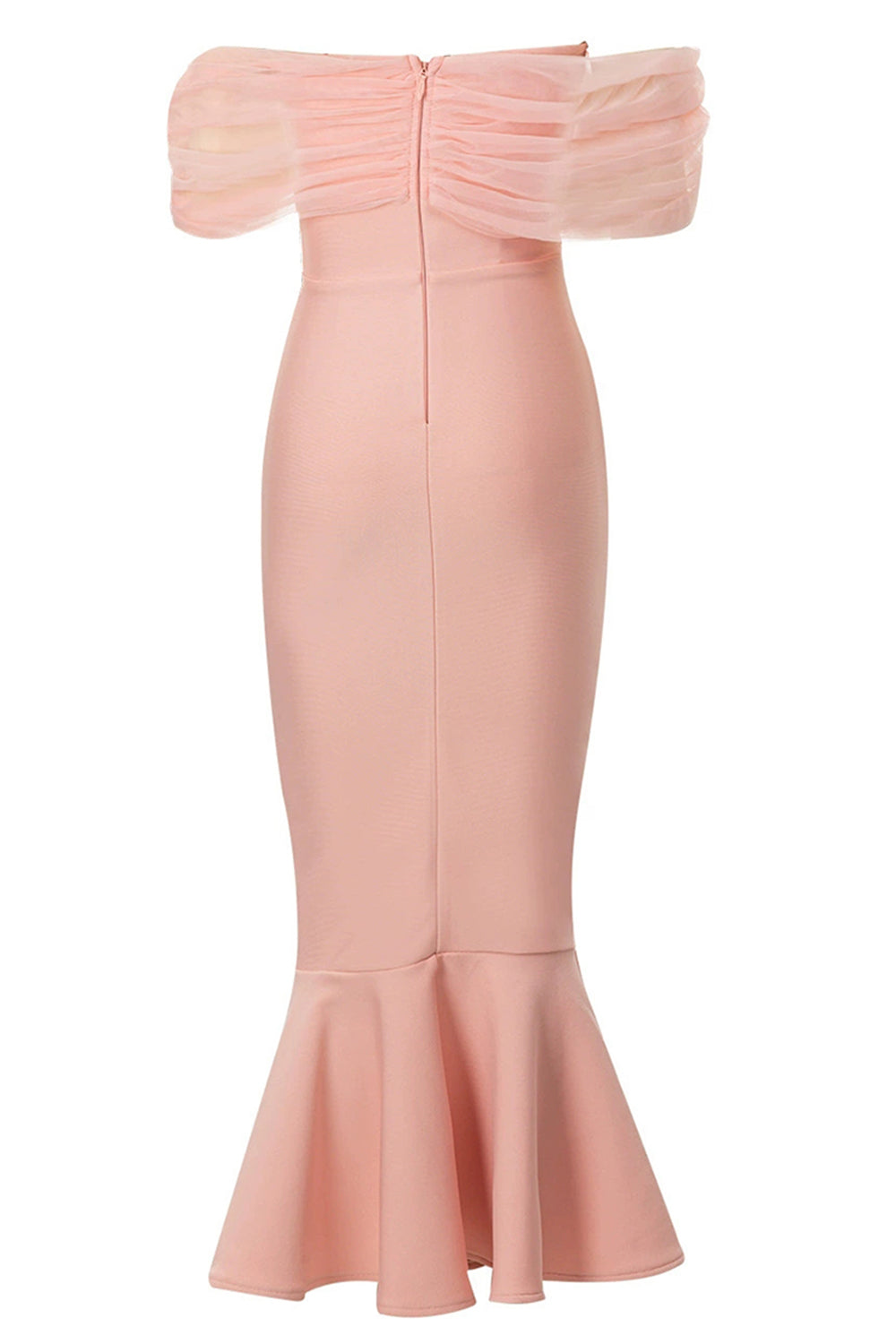 Blush havfrue korset Off the Shoulder Tea længde gallakjole