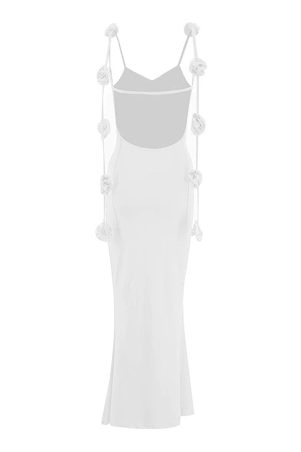 Hvid havfrue Spaghetti stropper Åben Formel Kjole
