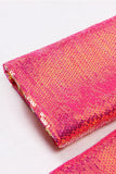 Sparkly Fuchsia 2 Piece Peak revers Kvinder Jakkesæt med Lommer