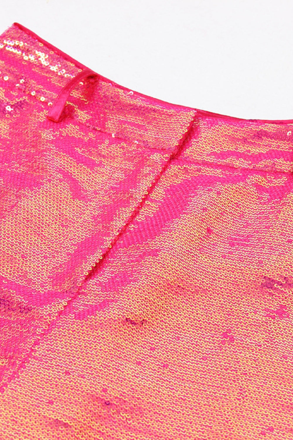 Sparkly Fuchsia 2 Piece Peak revers Kvinder Jakkesæt med Lommer