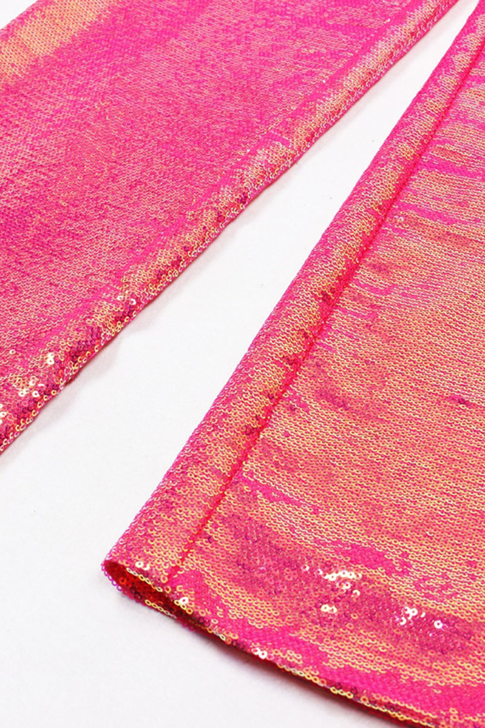 Sparkly Fuchsia 2 Piece Peak revers Kvinder Jakkesæt med Lommer