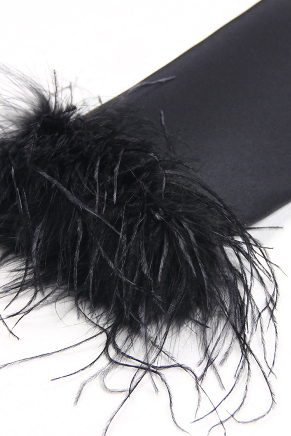 Sort 2-delt Peak revers kort Kvinder Prom Suits med Feather