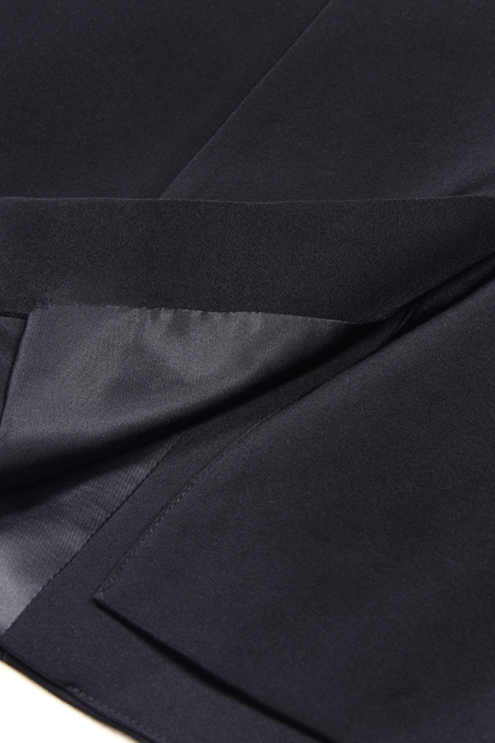 Glitrende sort Peak revers enkeltradet kvinder bal blazer med rhinsten