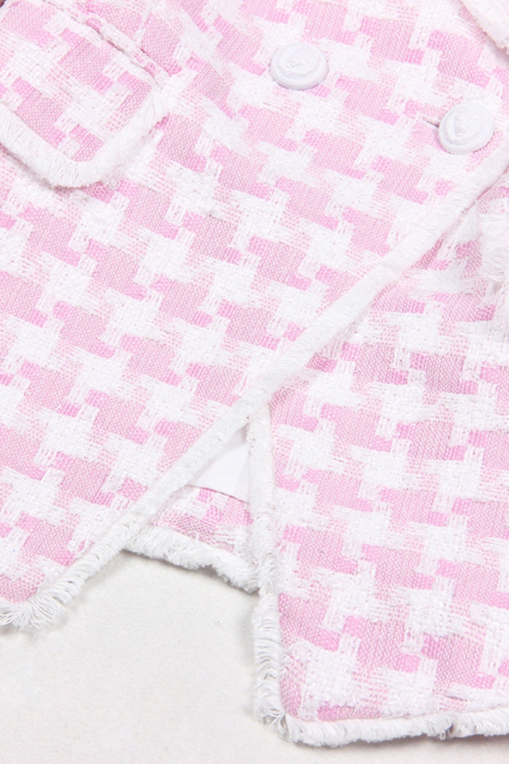 Pink 2-delt Peak revers dobbeltradet dame galladragter med lommer