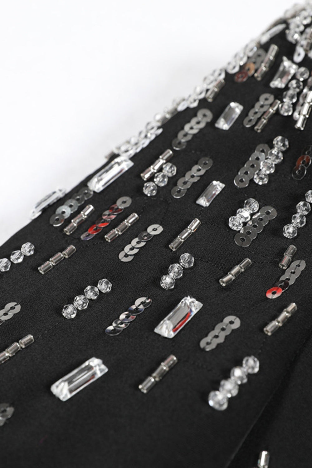 White Peak revers Single Breasted Kvinder Prom Blazer med pailletter