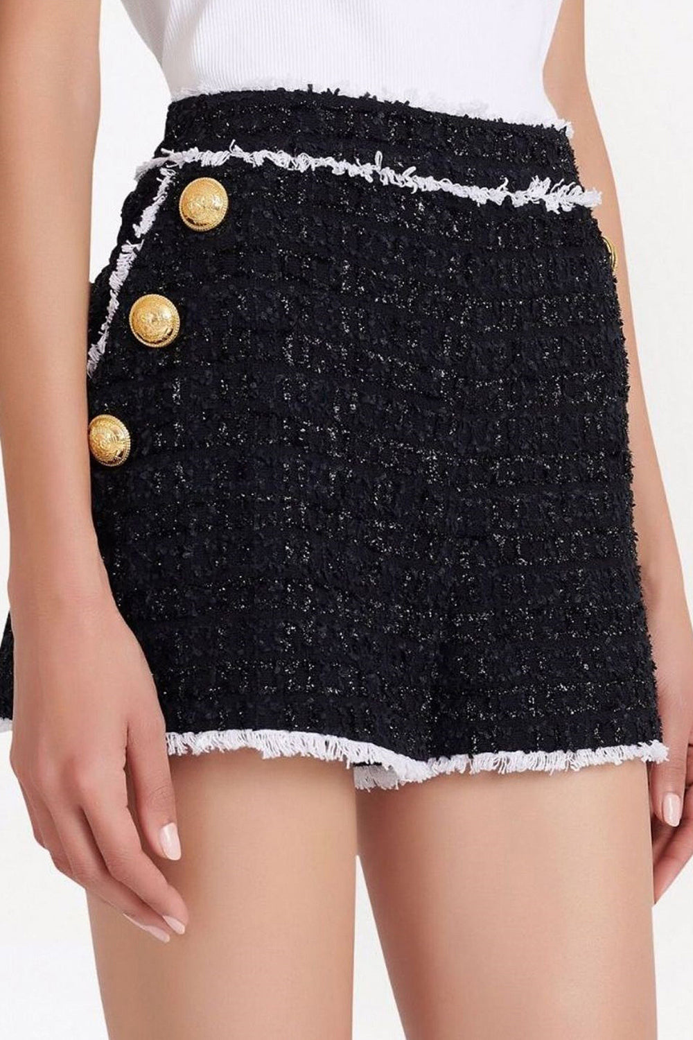 Hvid 2-delt sjal revers dobbeltradet kvinder galladragter