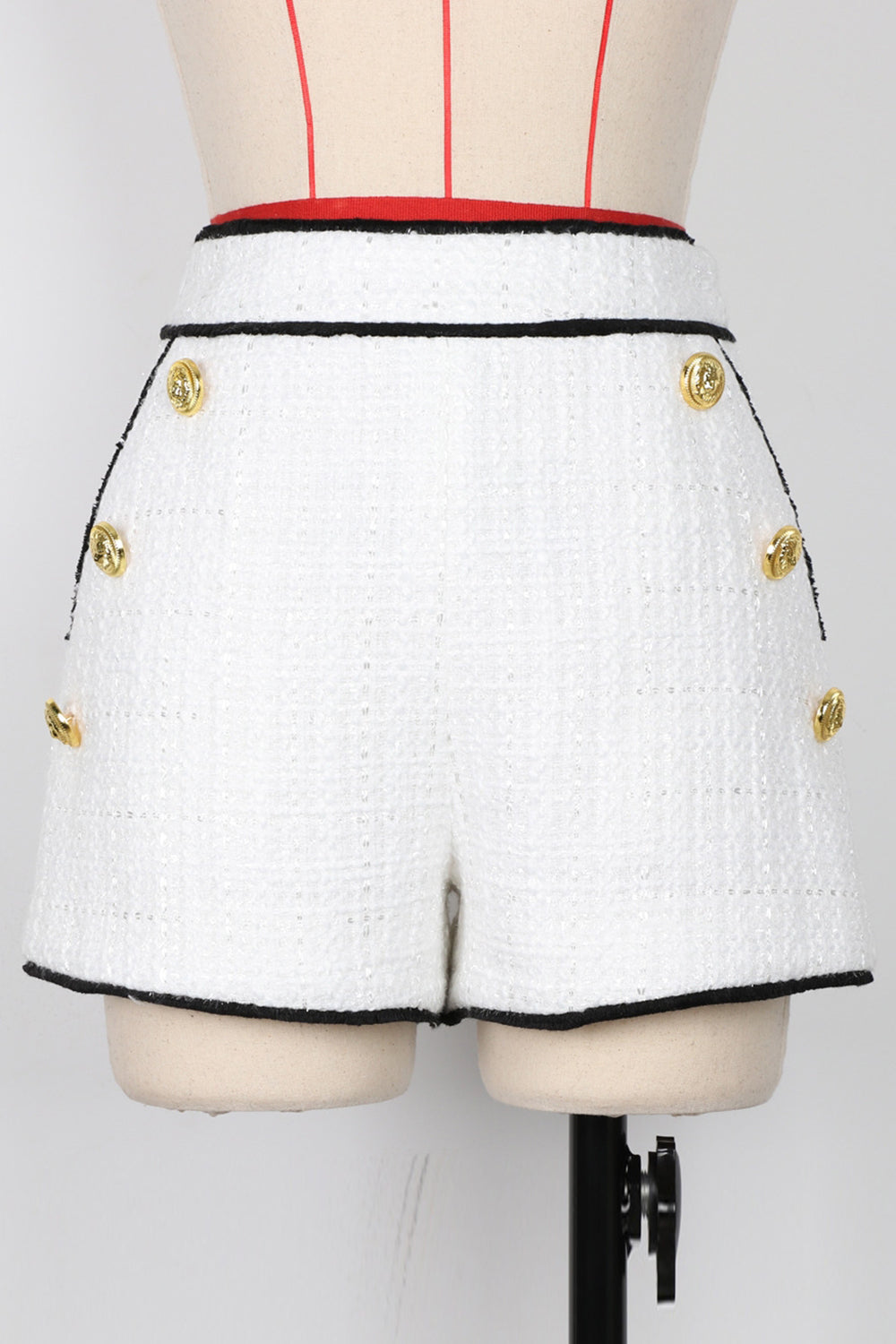 Hvid 2-delt sjal revers dobbeltradet kvinder galladragter