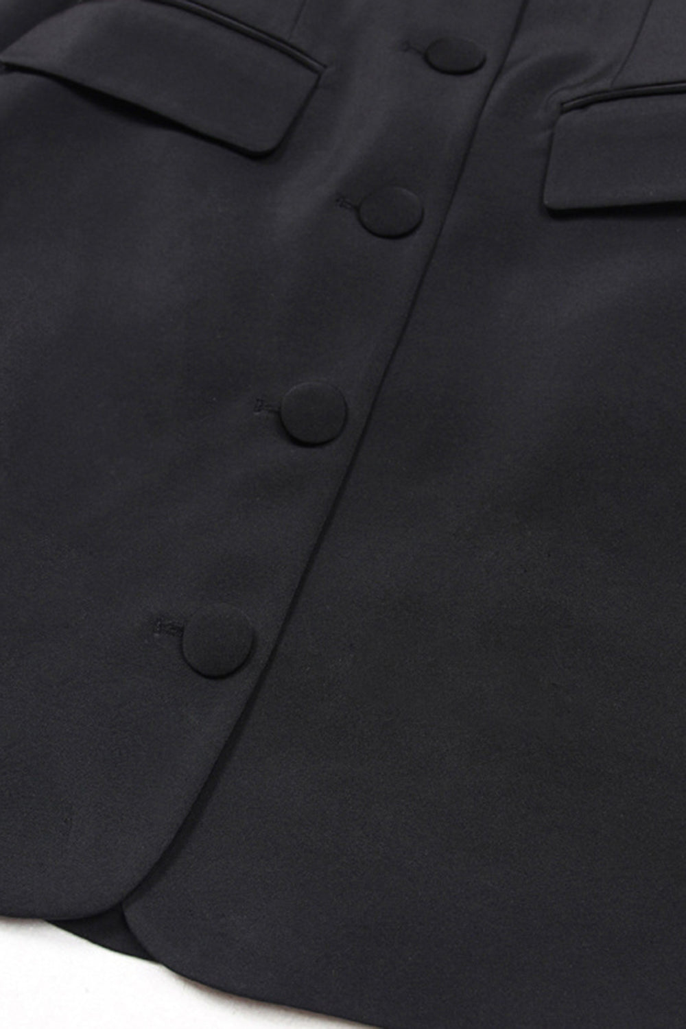 Sort Notched Revers Cut Out Kvinder Prom Suits med sløjfe