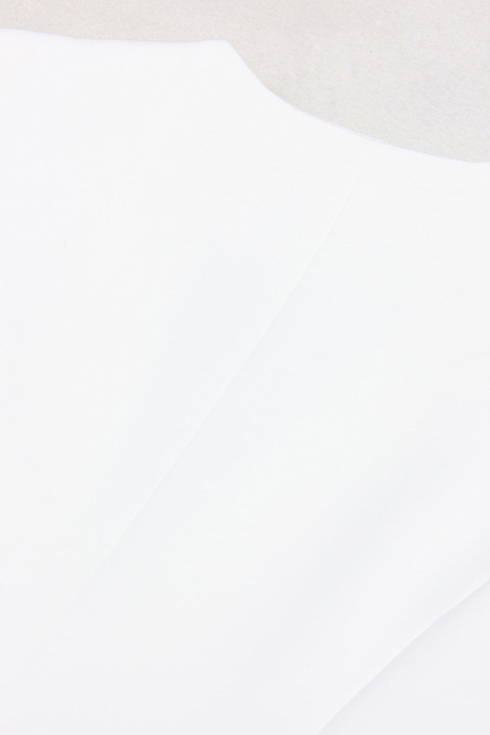 Hvid Peak revers ærmeløs Satin Kvinder Blazer