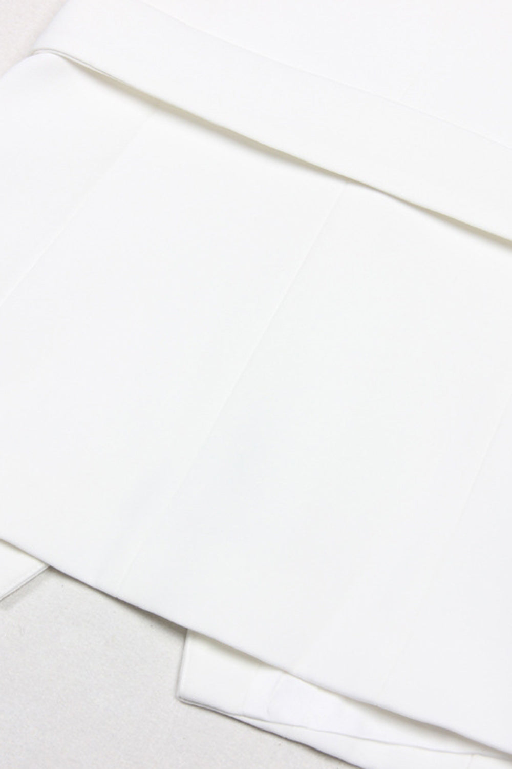 Hvid Peak revers ærmeløs Satin Kvinder Blazer