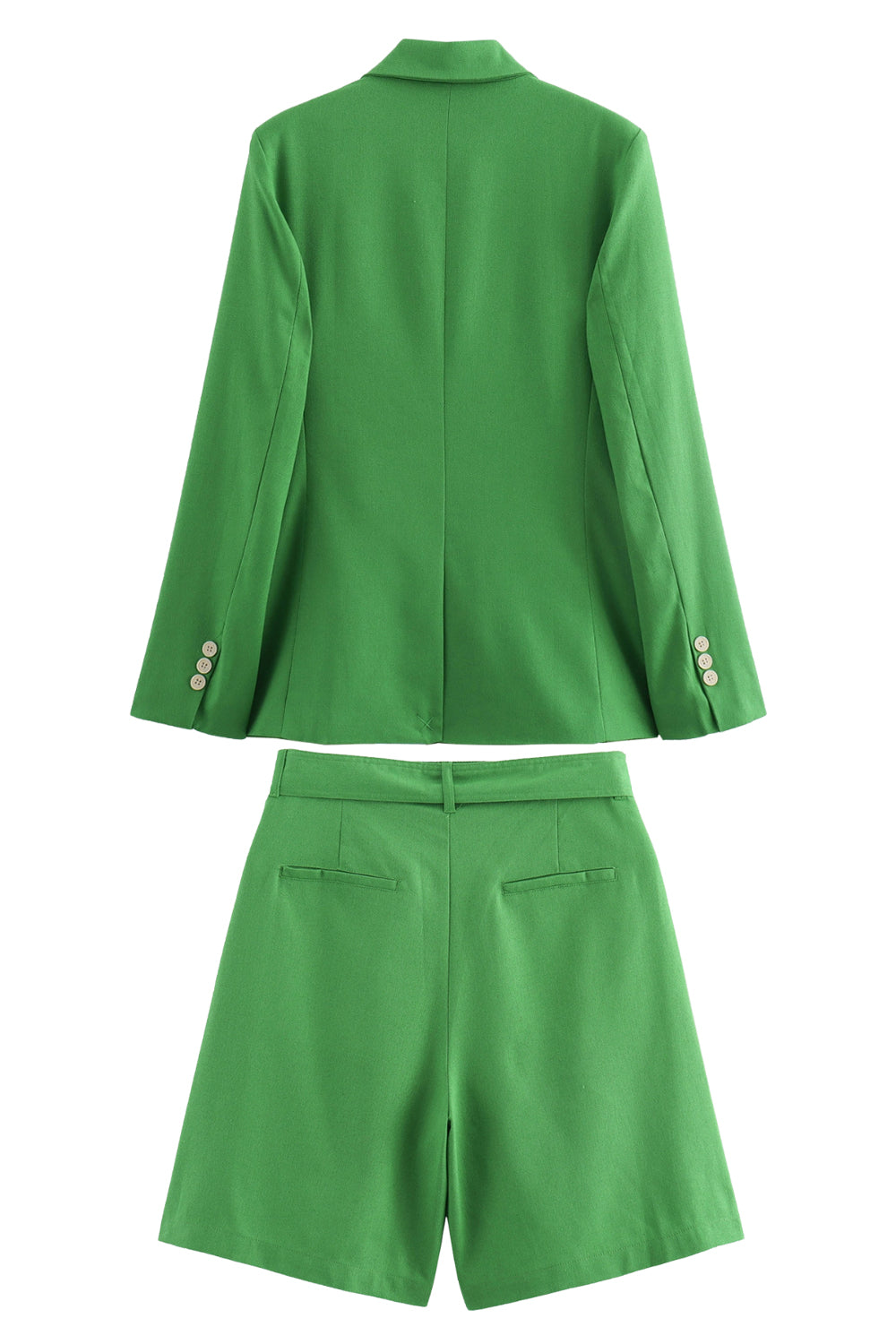 Grøn 2-delt Peak revers dobbeltradet dame galladragter