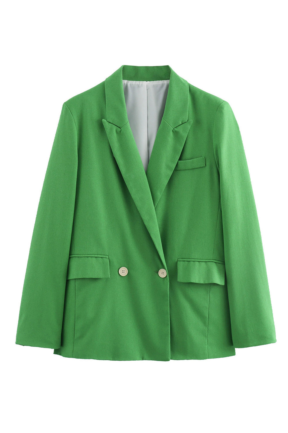 Grøn 2-delt Peak revers dobbeltradet dame galladragter