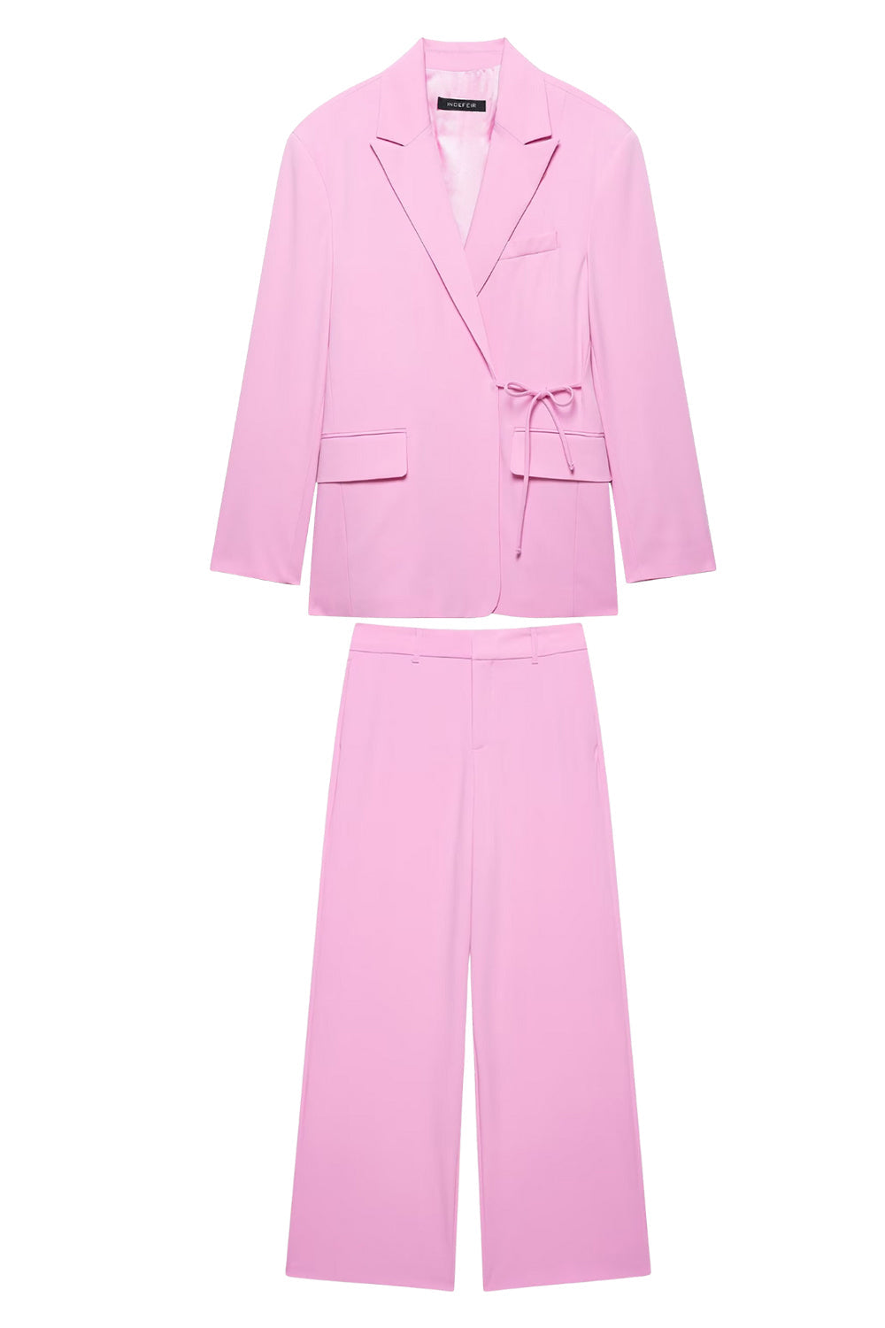 Pink 2 Piece Peak Revers Kvinder Prom Suits med Snore