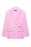 Pink 2 Piece Peak Revers Kvinder Prom Suits med Snore