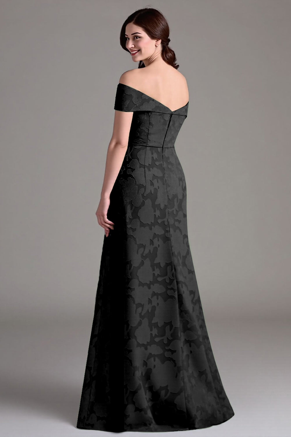 Eukalyptus A-linje Off The Shoulder Lang brudepigekjole