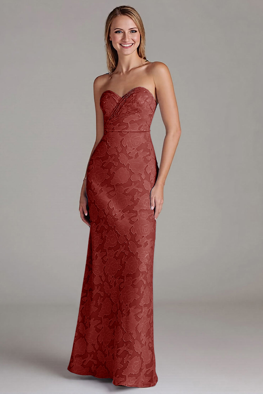 Stropløs kappe støvet blå lang brudepigekjole