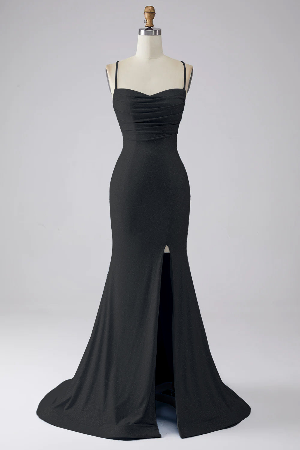 Lyseblå Glitrende Havfrue Gallakjole med slids